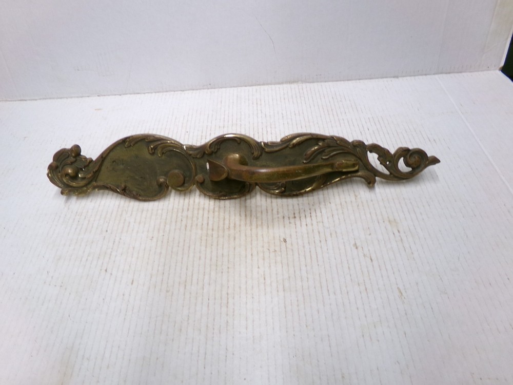 Vintage Ornate 19 1/2" Large Door Handle Pull Solid Brass