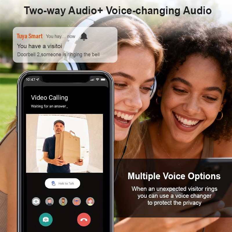 Smart Wireless WiFi Doorbell Camera Video Intercom Security PIR Human Detection