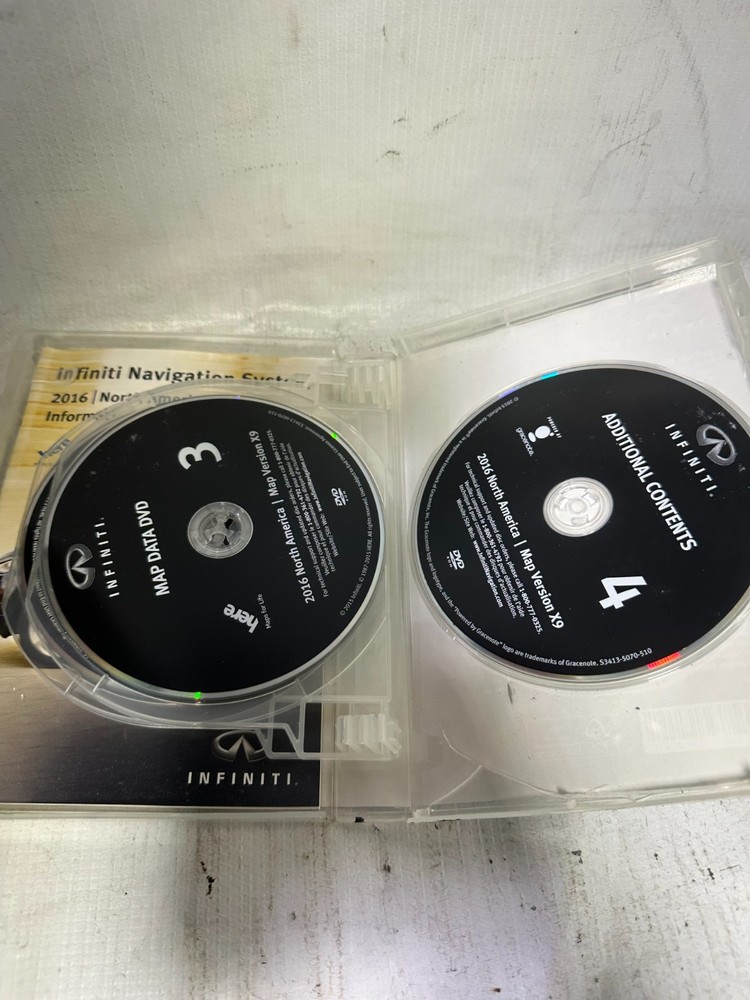 Infiniti Navigation System DVD 2016 North America Map Version X9 Complete OEM