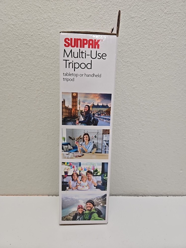 Sunpak - Multi-Use 29.5-Inches Tripod W/ Built-in Bluetooth Remote IOS & Android