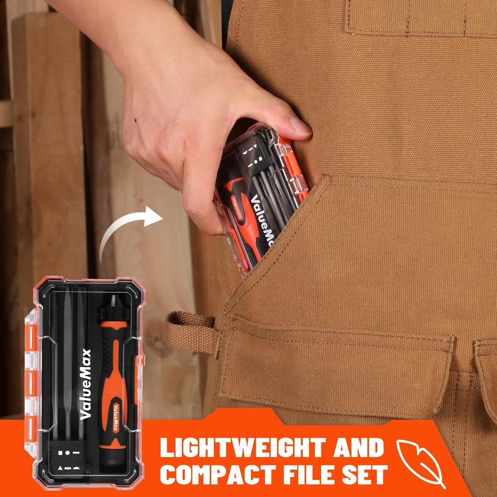 ValueMax 7PC Needle File Set Round HalfRound Flat Warding Square Triangular Flat