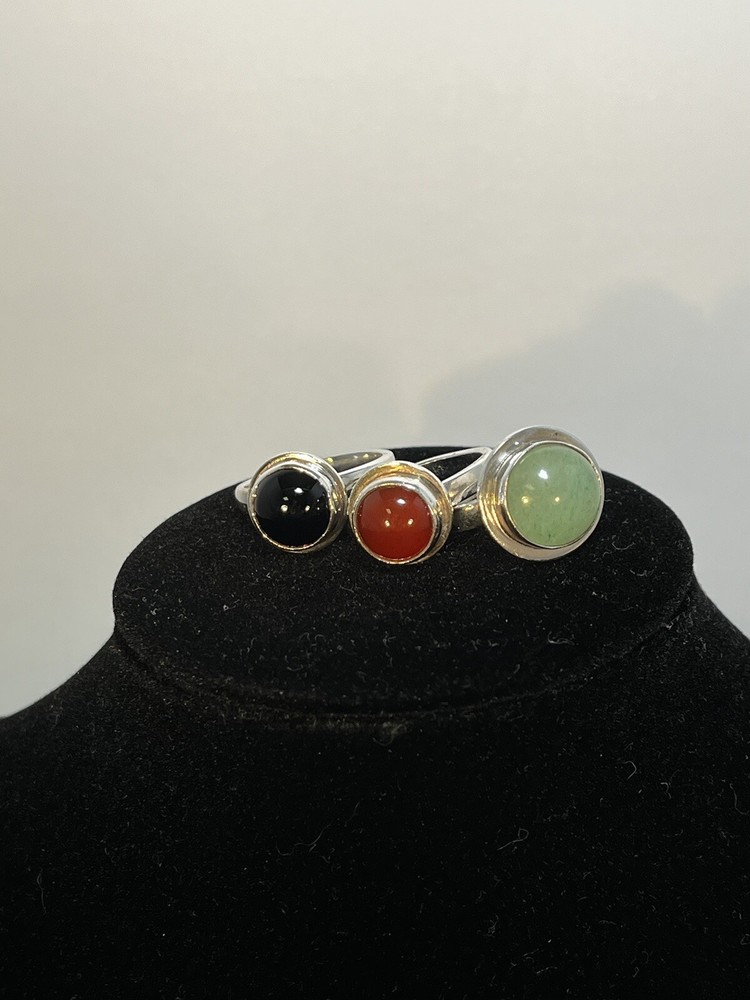 Silver Ring Simple Ring Single Stone Handmade Ring