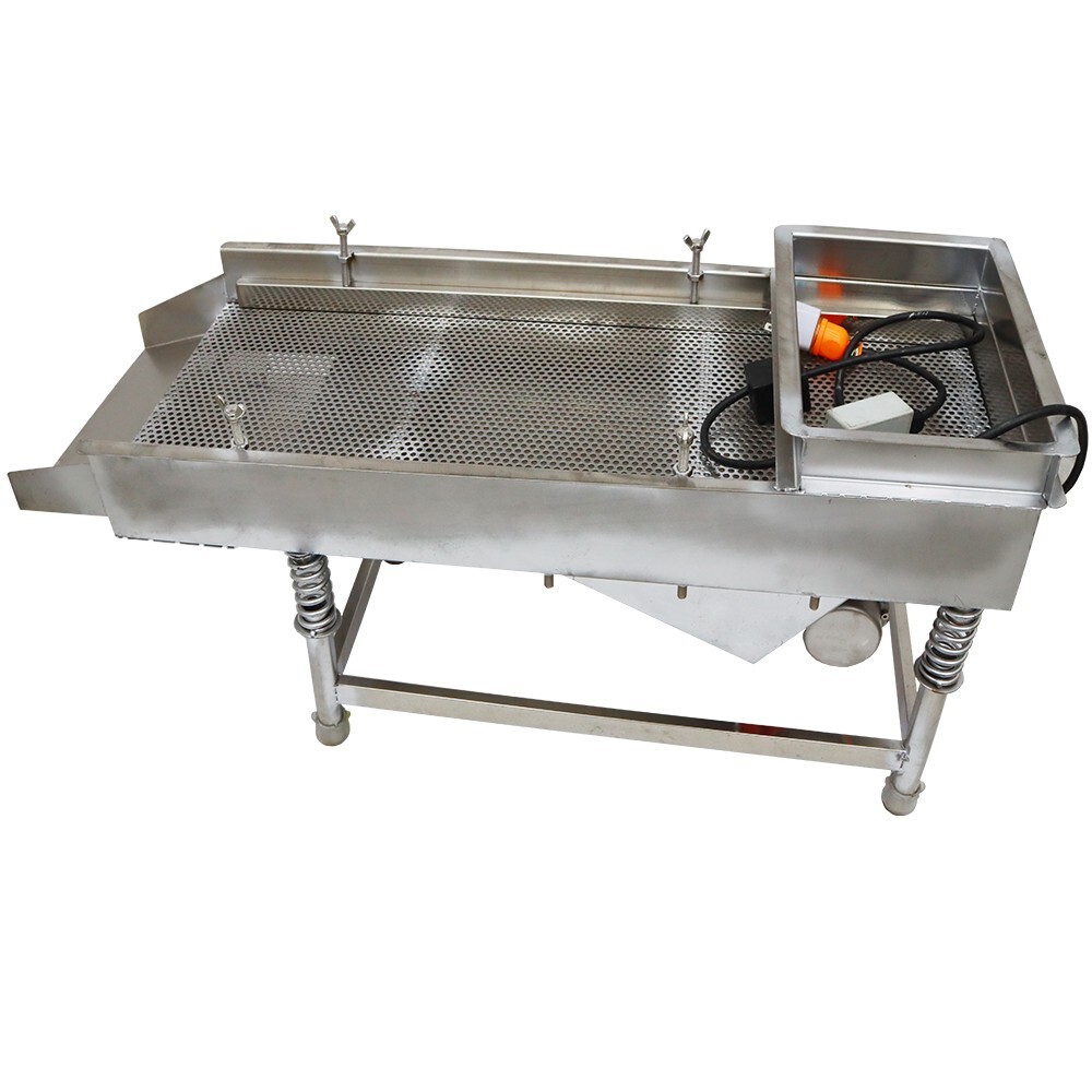 TECHTONGDA 11.8x29.5" Single Layer Linear Sifter Vibrating Screen Shaker 5mm110V