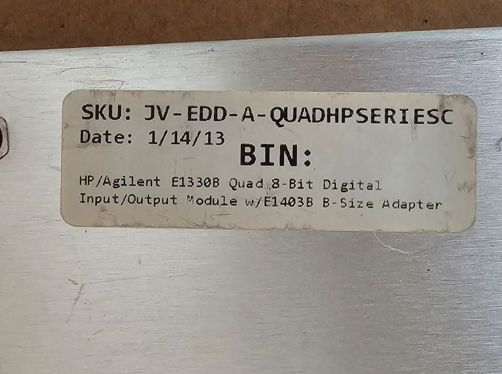 HP E1330B Series C Quad 8 Bit Digital I/O Module w/E1403B B-Size Adapter