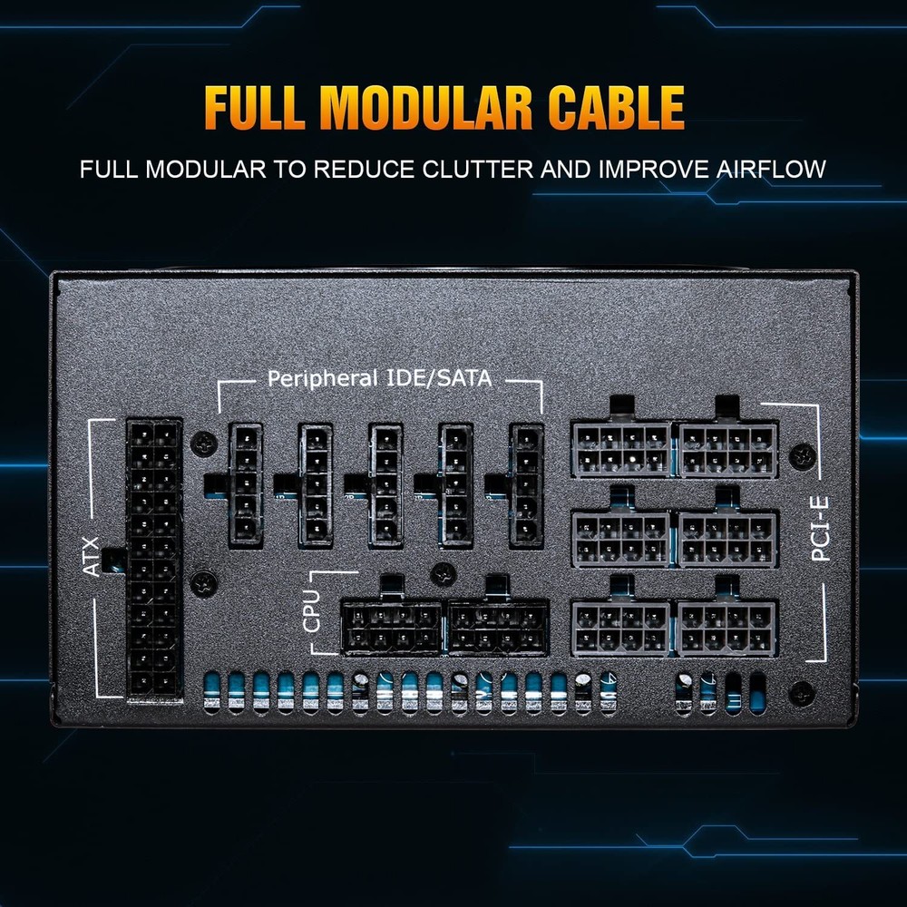 1600w Mining Power Supply Fully Modular PSU for ATX PC Case & Mining Rig