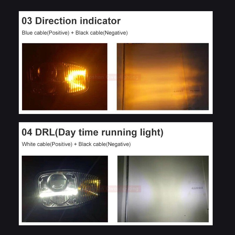 6PCS LED Headlights&Work Lights Kits Replacement For JCB Fastrac Telehandler