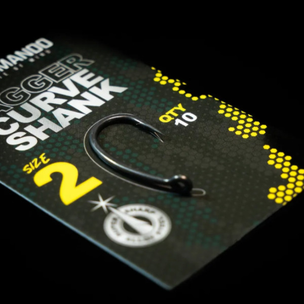 Commando Dagger Curve Shank Barbed Hooks – Super Sharp Carp Rig Hooks
