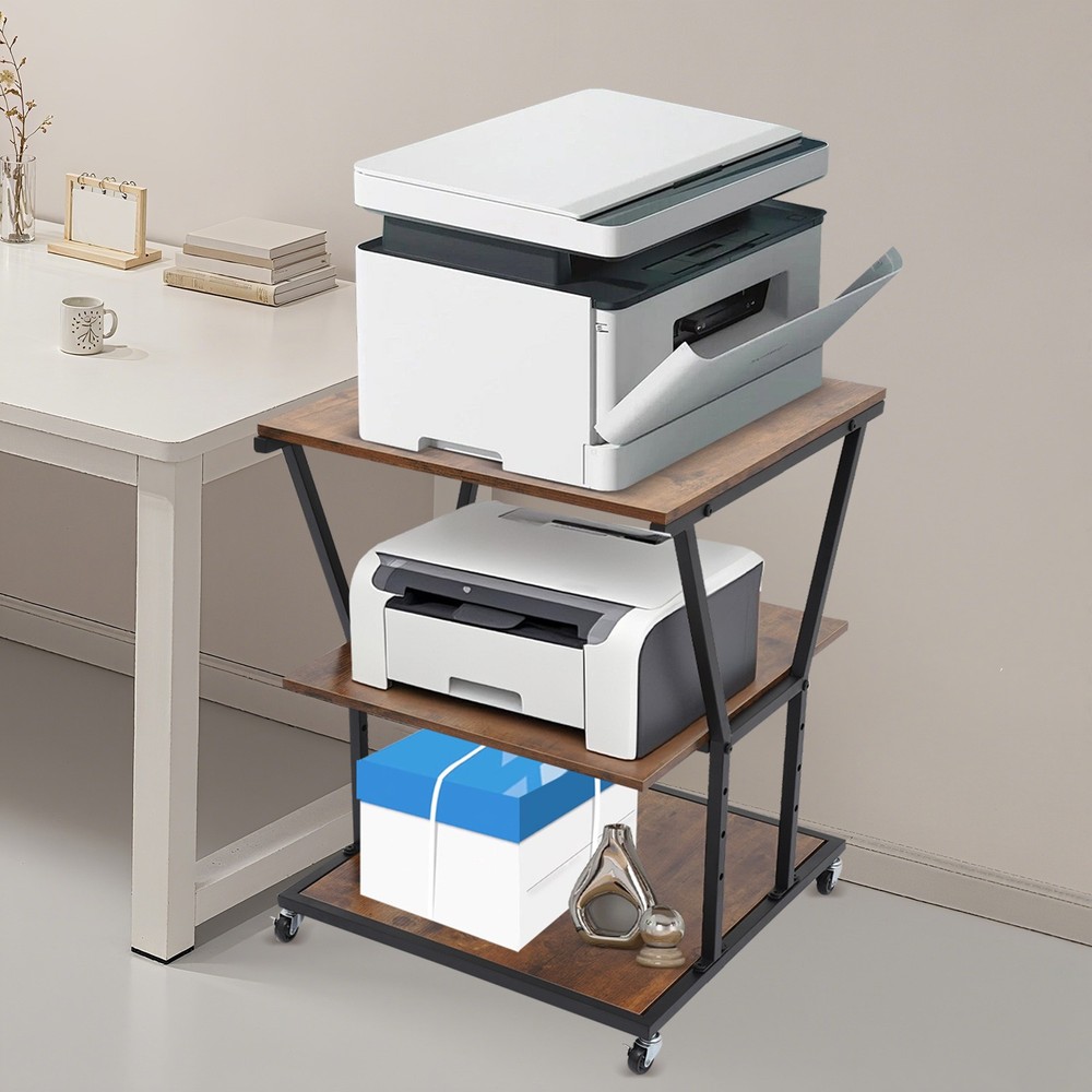 3-Tier Printer Stand for Home/Office, Printer Storage Cart, Printer Stand