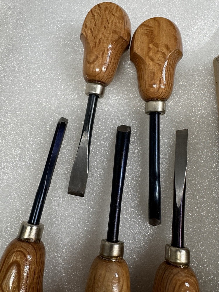 5 Piece Mifer Wood Palm Carving Set Wood Working Tools Chisels Gouges Ref 500