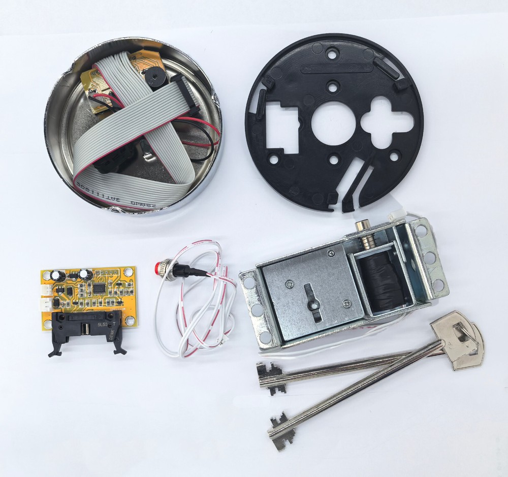 Gun Safe Lock Replacement with 2 Master Keys Chrome Digital Keypad DIY Safe Lock