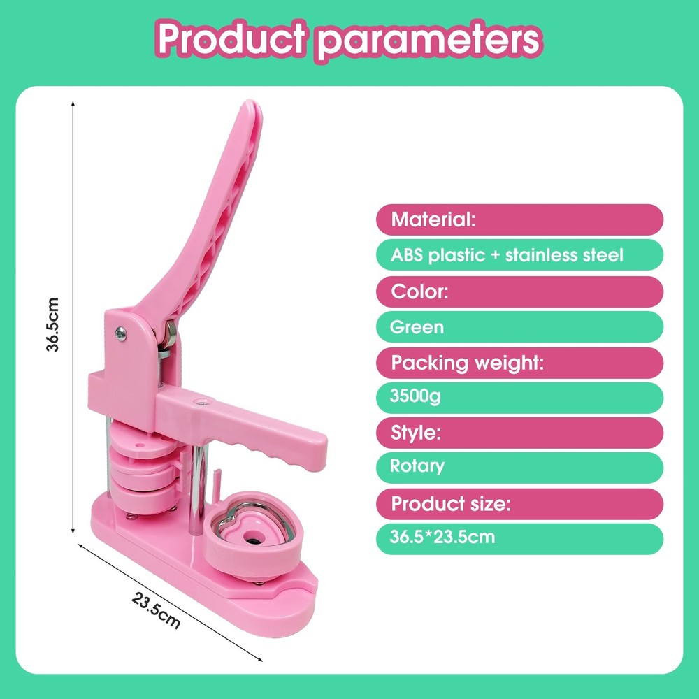Heart-Shaped Button Maker Machine, DIY Pin Button Maker Press Machine Kit