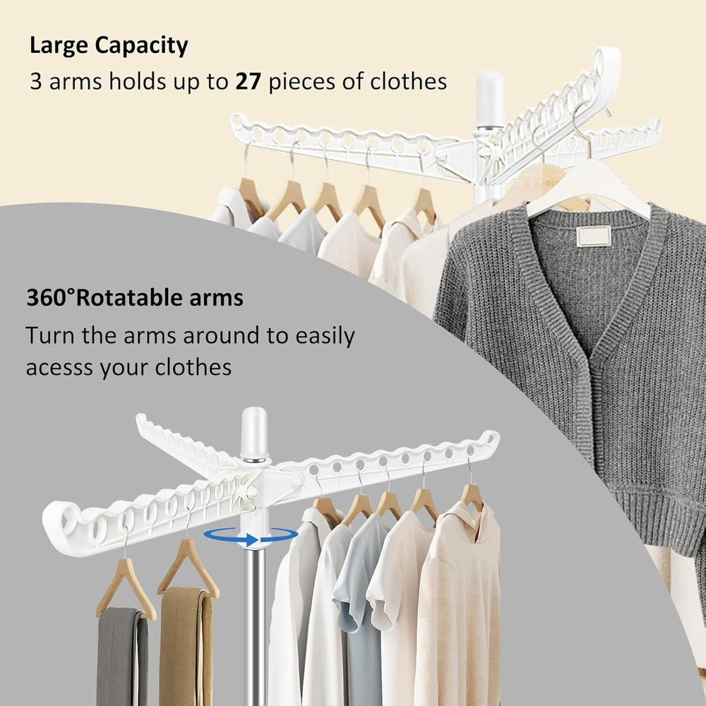 Portable Foldable Drying Rack – Lightweight Stainless Steel Laundry Solution