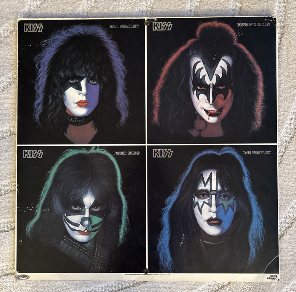 KISS Gene Paul Ace Peter 1978 Solo Albums Promo Aucoin Vintage 23X23 Promotional
