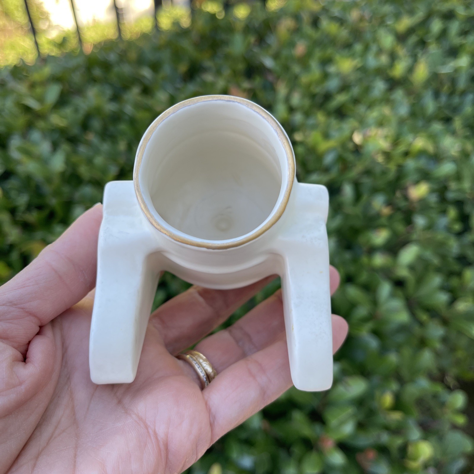 Double Headed Eagle Porcelain Canon Heraldic Military Figurine Artillery