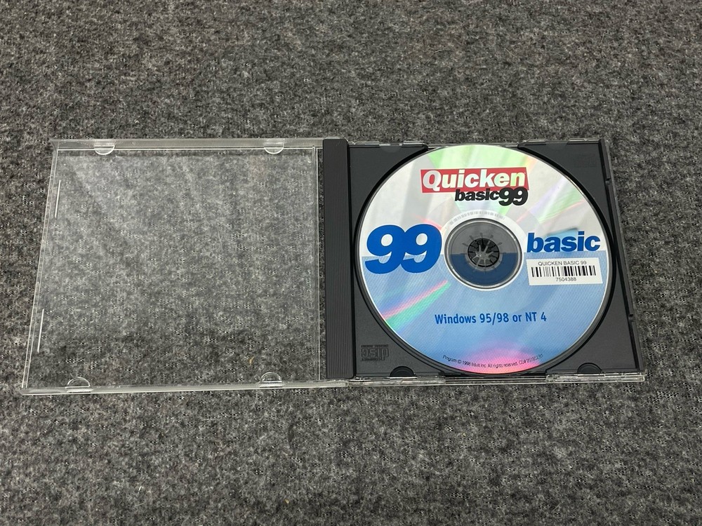 Intuit Quicken Basic 99 Software Disc for Win 95/98/NT4 - CD ONLY!!!!