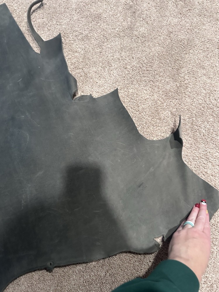 Gray Cowhide Leather Pelt For Crafting Making Leather Work