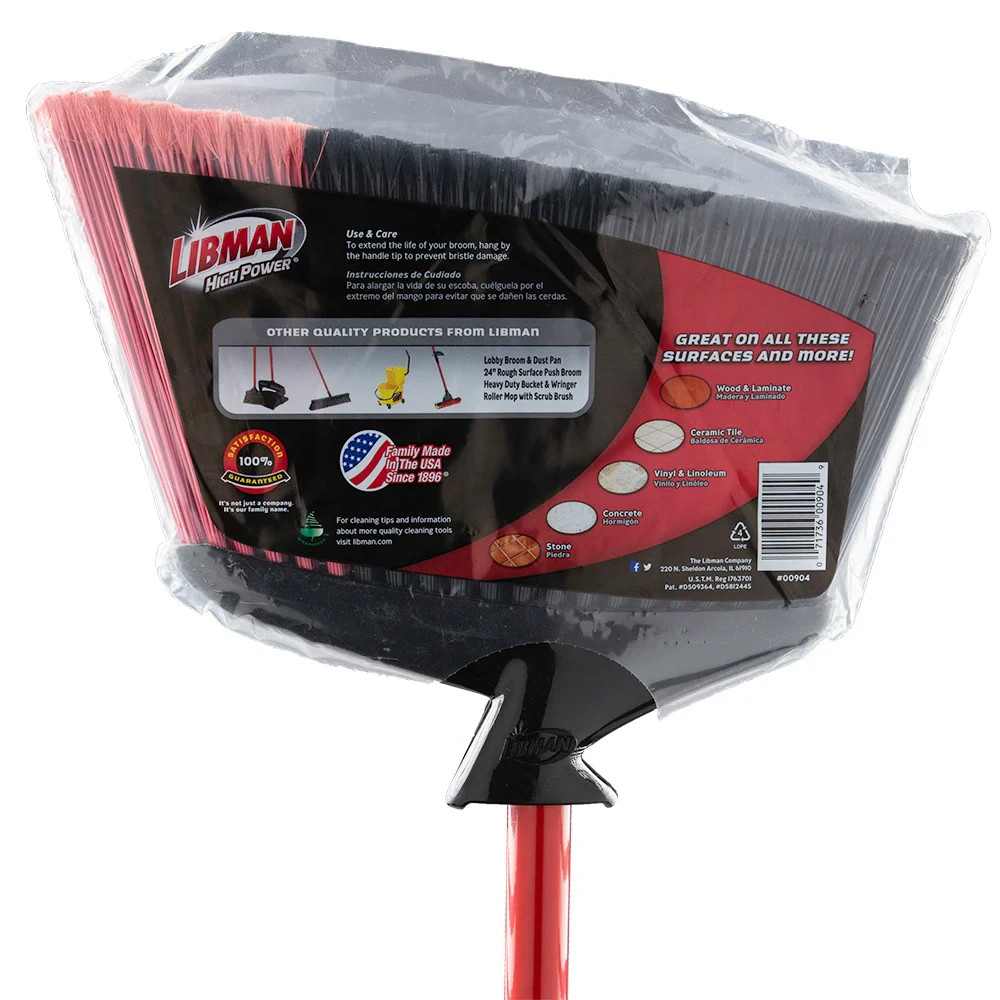 Libman 14-in Poly fiber Multi-surface Angle Upright Broom