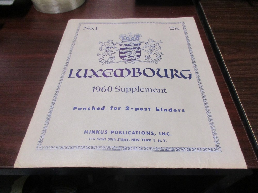 "MINKUS" 1960  SUPPLEMENT  LUXEMBOURG  #1  W/FREE SHIPPING!!!