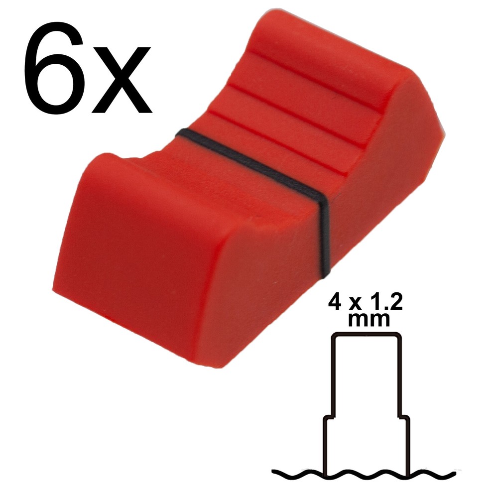 Sifam 6x FADER KNOBs CAP ORANGE fit 4mm slide potentiometer replacement pot