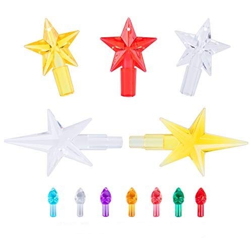 Replacement Lights Bulbs for Ceramic Small - 210PC, Assorted,yellow,white,red