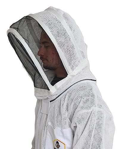 3-Layer Ventilated Bee Suit, Beekeeper Suit Kit with Detachable 3X-Large