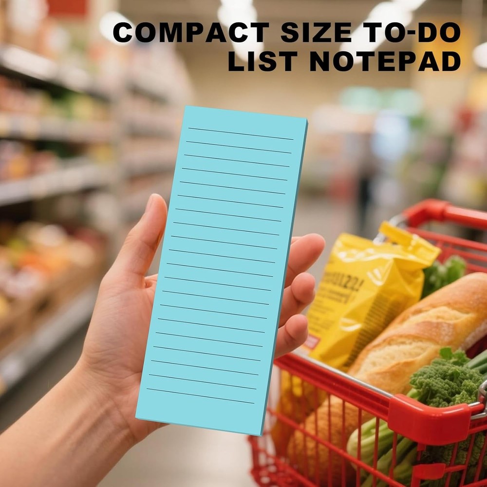Magnetic Notepads Note Pads for Fridge with Full Magnet Back, 180 Sheets Colored