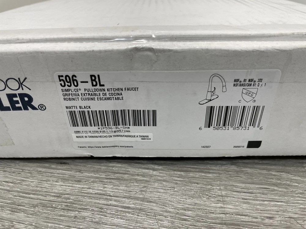 Kohler Simplice Pull Down Kitchen Faucet Matte Black 596-BL