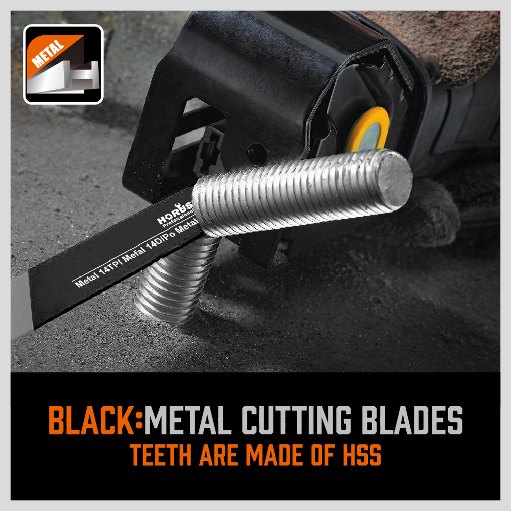 34 PC Reciprocating Saw Blade Set Metal Woodcutting Pruning With Organizer Pouch