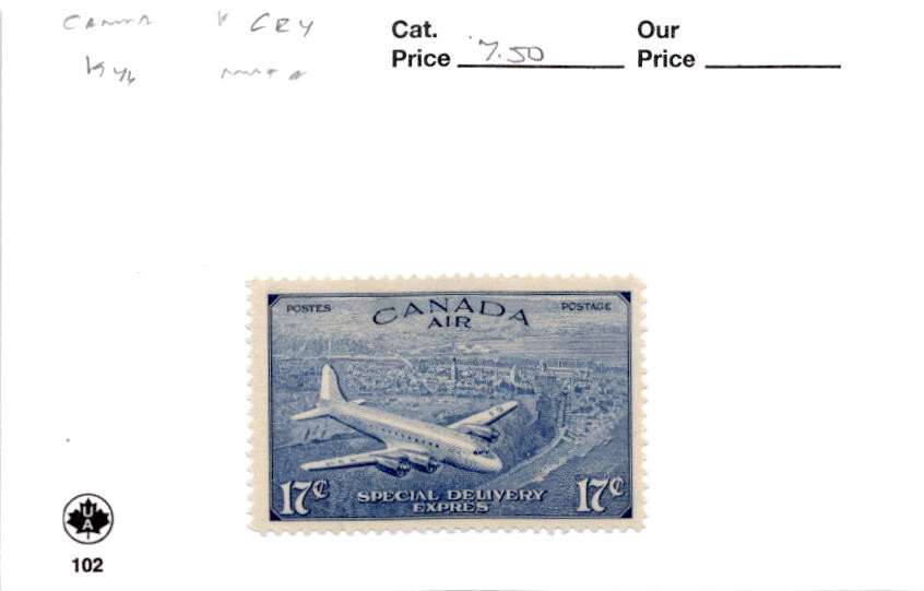 Canada, Postage Stamp, #CE4 Mint Hinged, 1946 Airmail (AF)