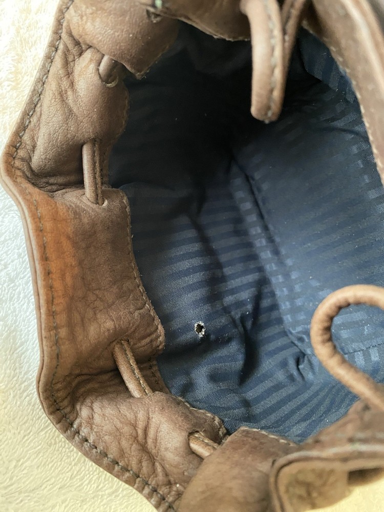 Coach Sonoma Drawstring Nubuc Pouch 4940 Bramble Leather *condition Issue*