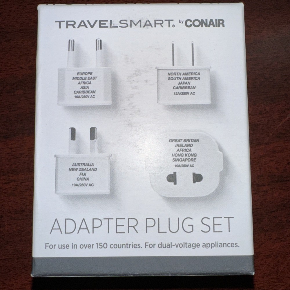 Travel Smart Polarized 12W Power Adapter Plug 4pc Set