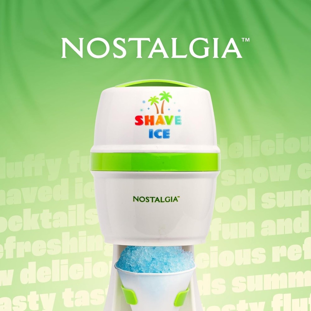 Snow Cone Shaved Ice Machine - Compact & Fun for Parties! Includes Cup & Molds