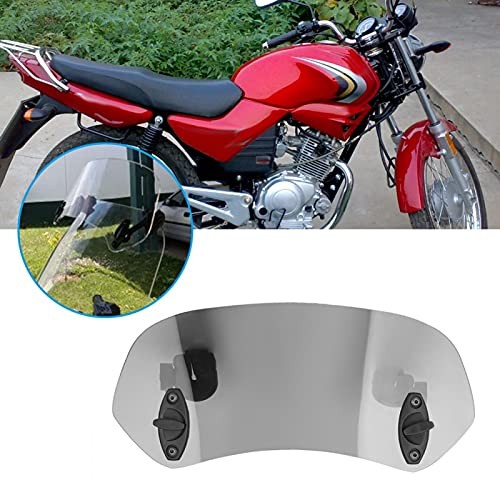 Motorcycle Windscreen Extension, Adjustable Clip-on Wind Deflector, Tawny