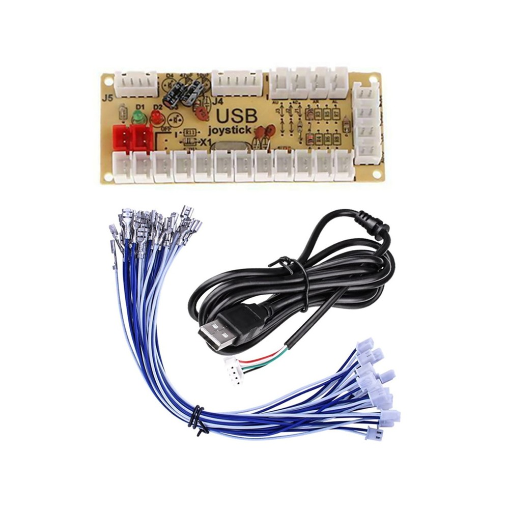 DIY Quimat Zero Delay Arcade USB Encoder Board to Joystick Kit for Mame Jamma PC