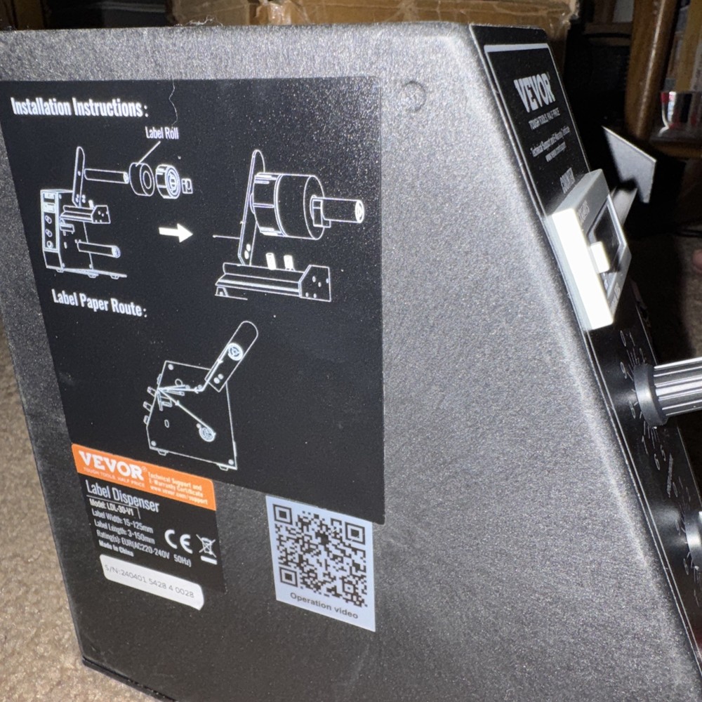 VEVOR Automatic Label Dispenser Model: LDL-30-V1