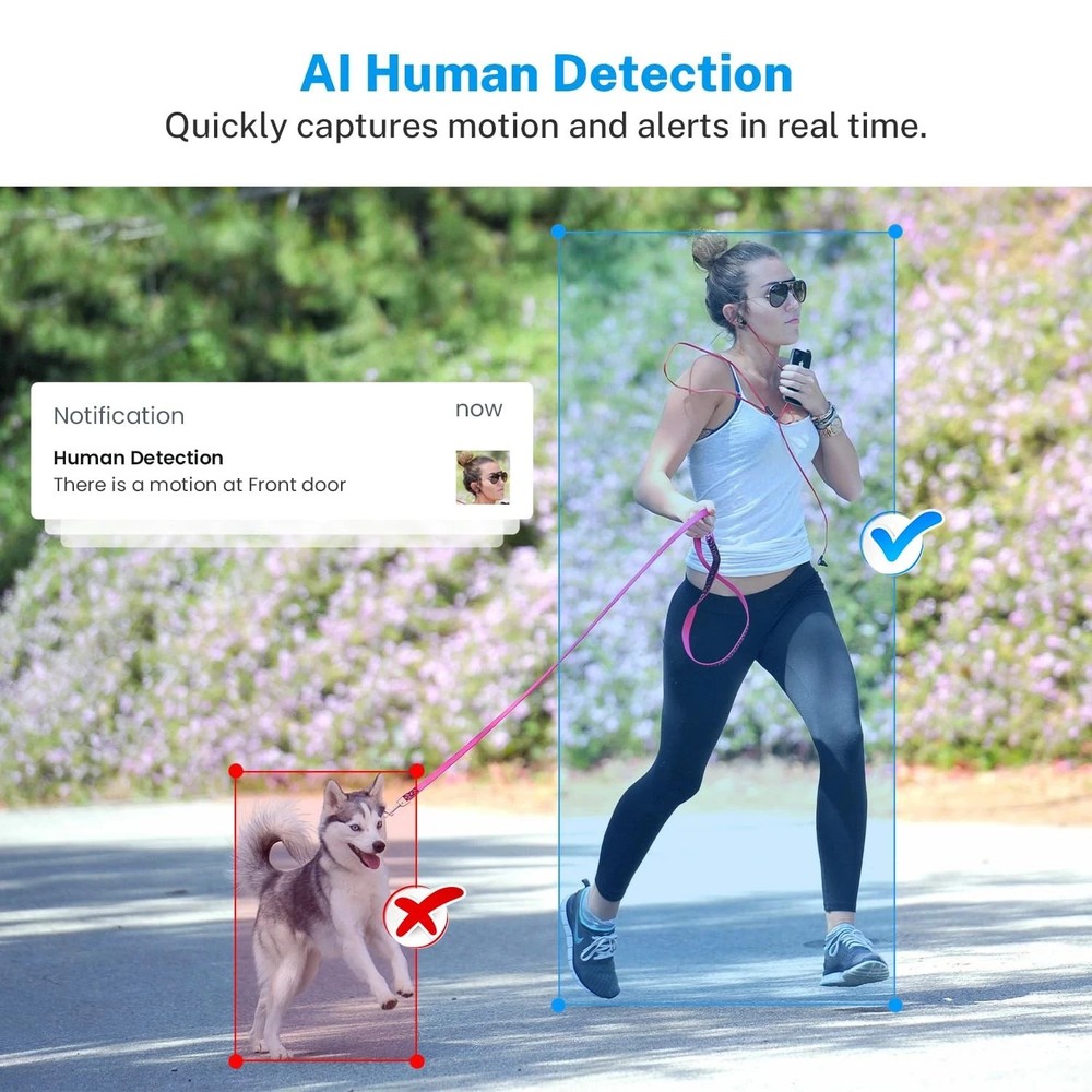 Smart Doorbell Camera Wireless Battery Powered with Motion Detection, 2 Way Talk