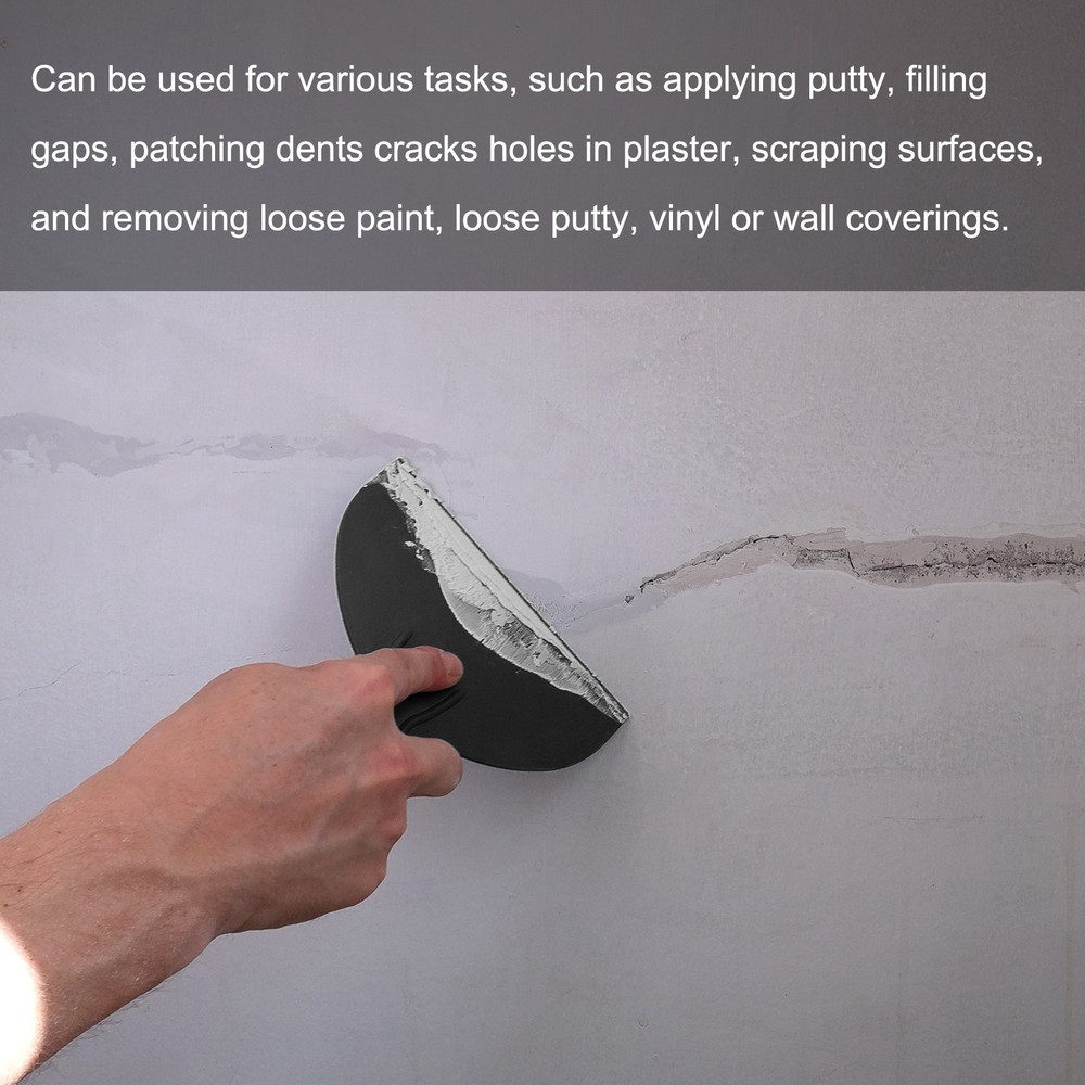 10 Pack Putty Scraper 1.5-Inch Width 6mm Thin Plastic Putty Knife Black