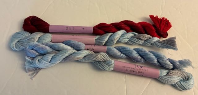 11 Skeins NEEDLE NECESSITIES Thread Floss Overdyed
