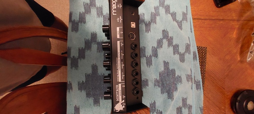 Moog Minitaur With Rack and Wood Panels