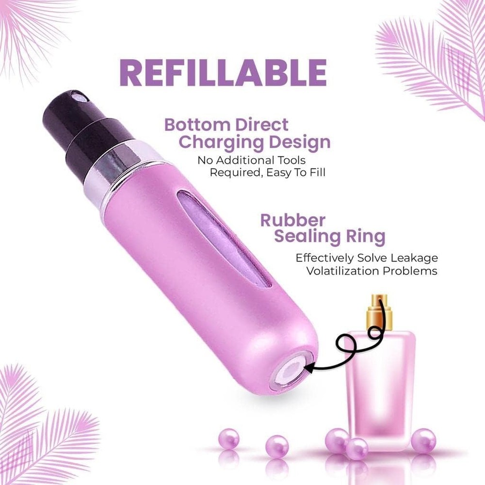 VIGOR PATH Perfume Travel Refillable Mini Spray Bottles - Portable Mini Refil...