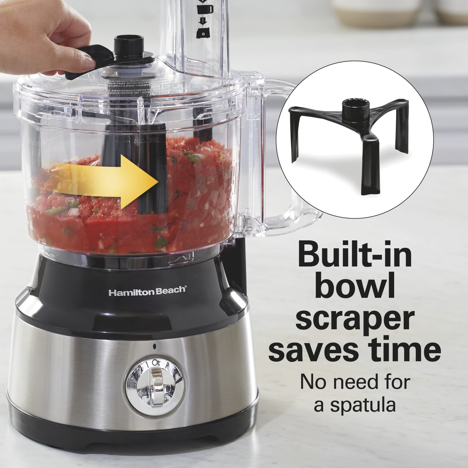10 Cup Food Processor and Chopper with Extra Large Chute and Bowl Scraper