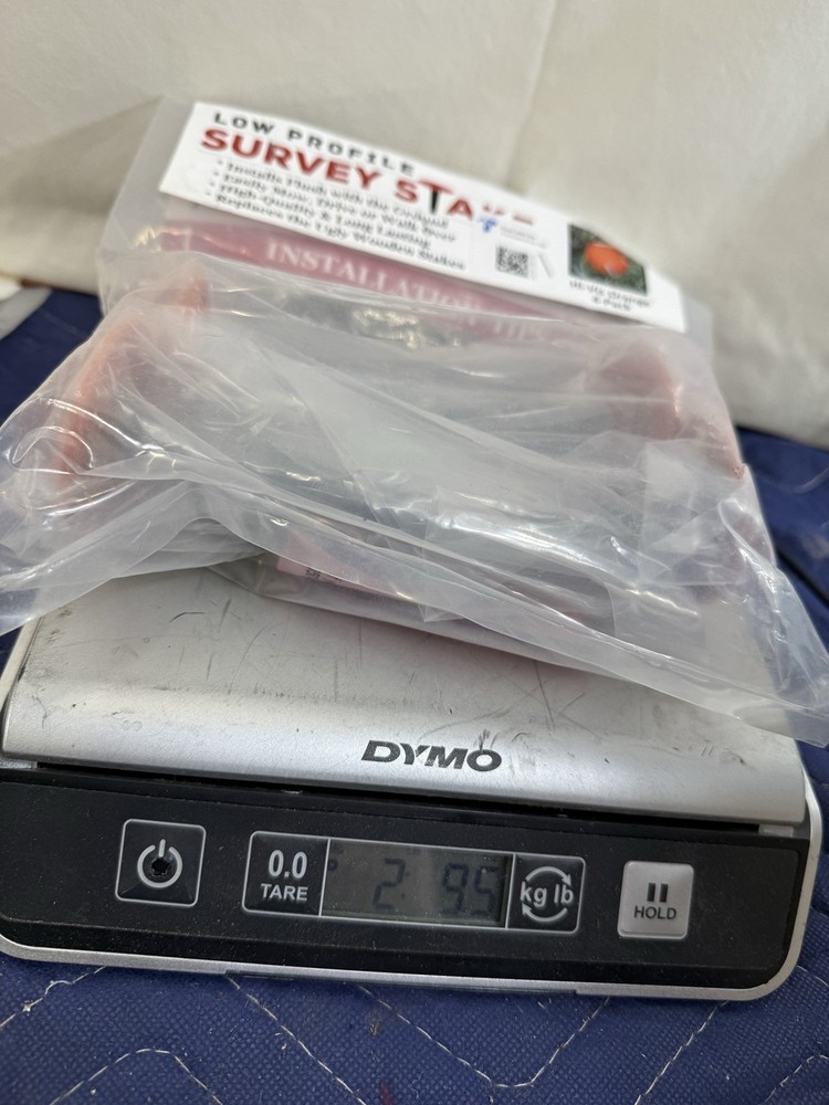 Low Profile Survey Stakes Hi-Vis Orange - 4 Pack