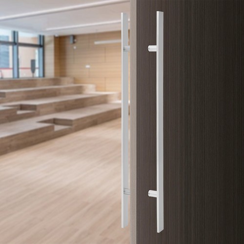 H Shape Door Pull Handle Double Sided Door Commercial Handle Stainless Steel