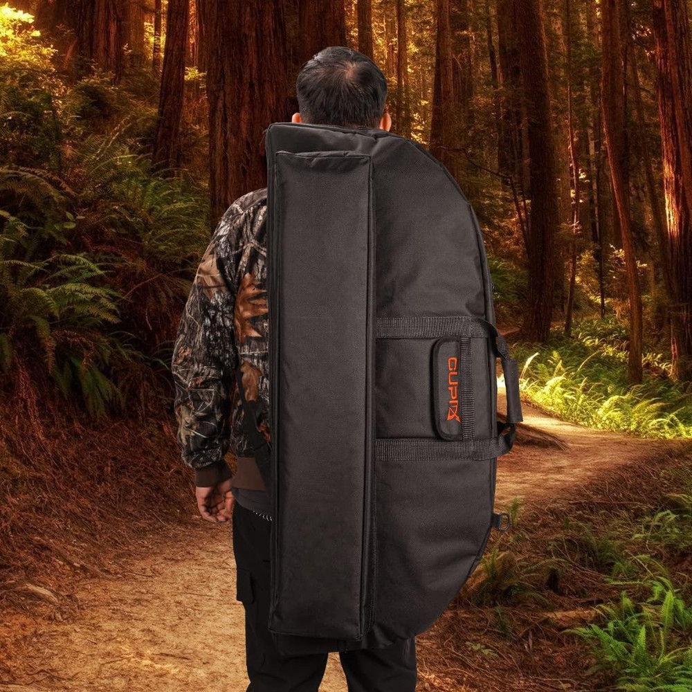 Compound Bow Case Soft Light-Weight Bow Bag with Arrow Pocket and Backpack Strap