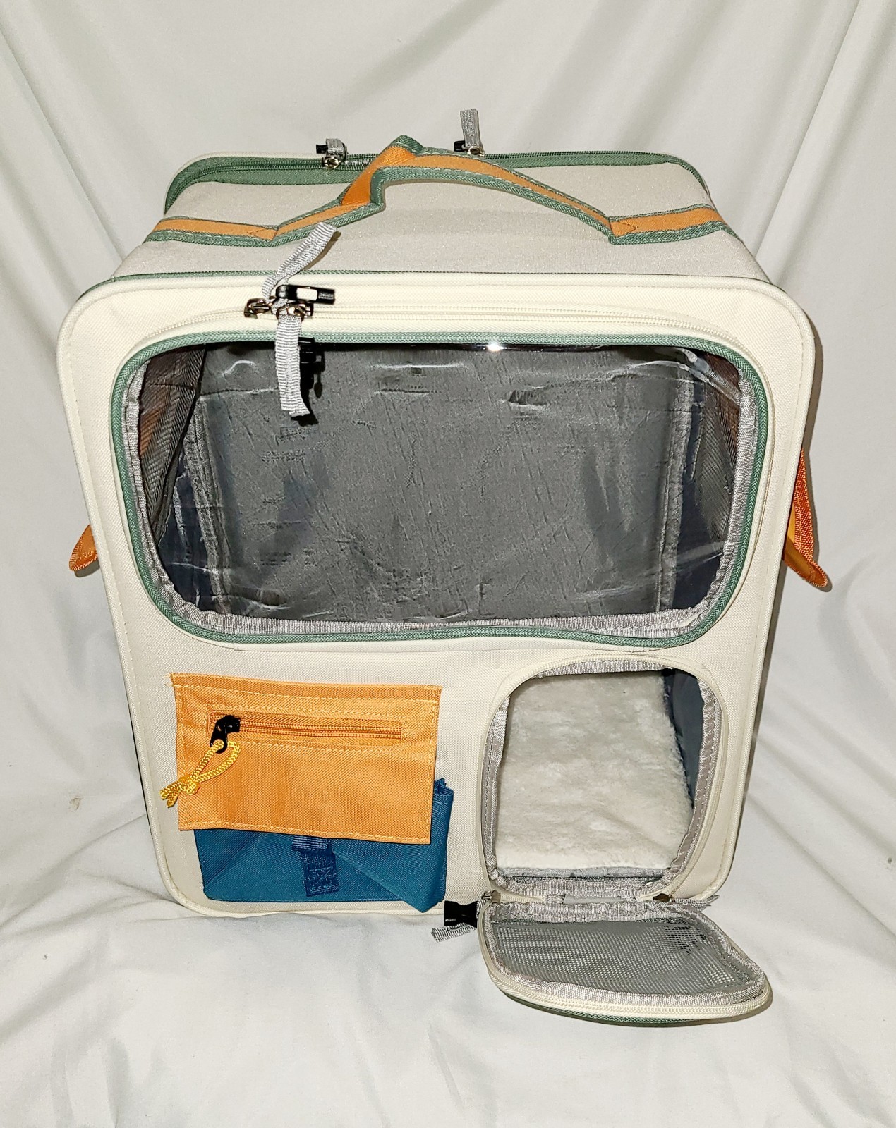 New Cat Small Dog Pet Travel Carrier Bag Backpack Soft Sided W/ Treat Storage