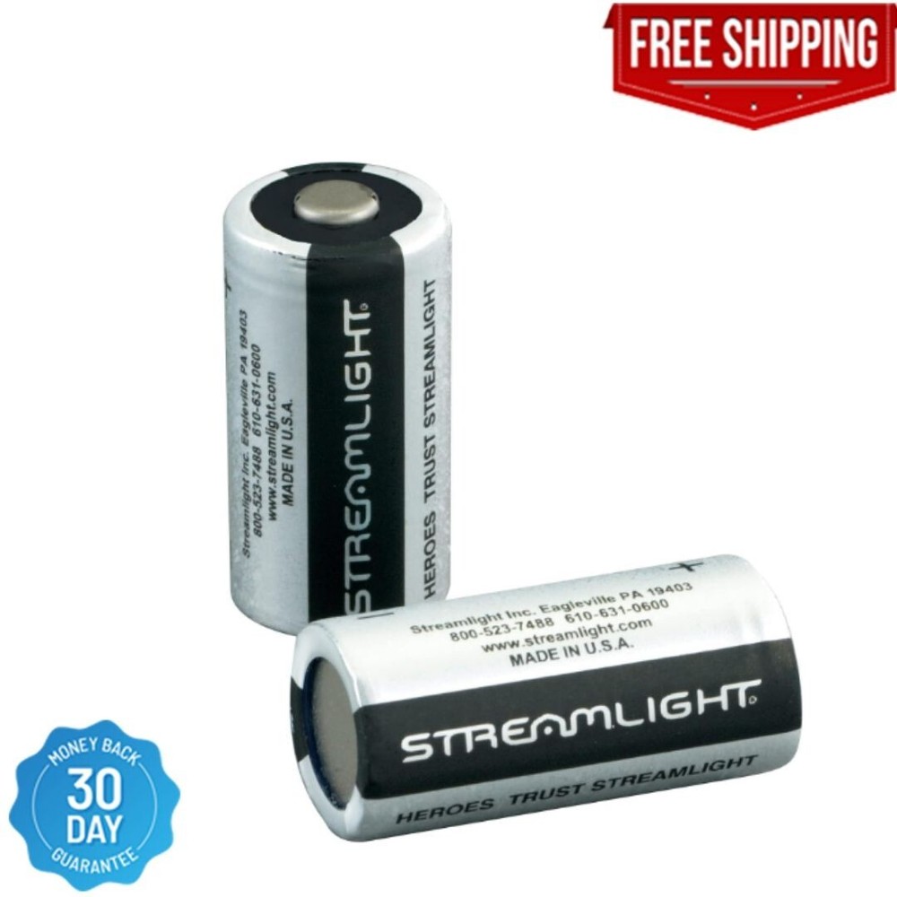 Streamlight 85175 CR123A Lithium Batteries, 2-Pack