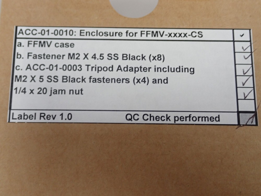 Point Grey ACC-01-0010 camera enclosure CS mounted FFMV