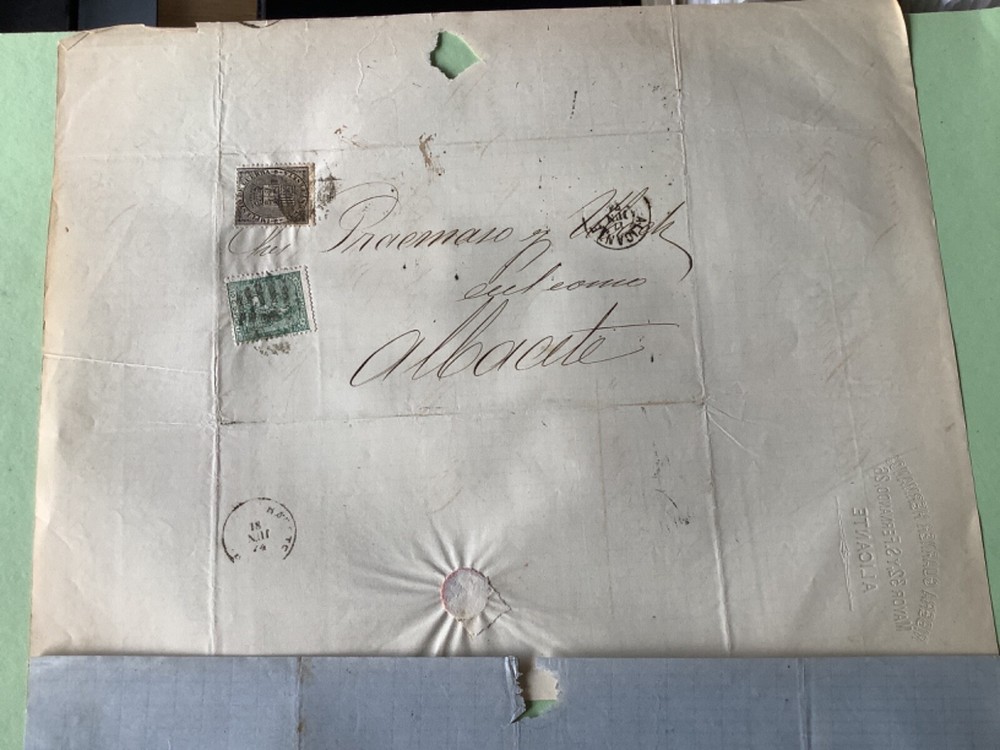 Spain 1873/4 postal cover 2 items Ref A1826