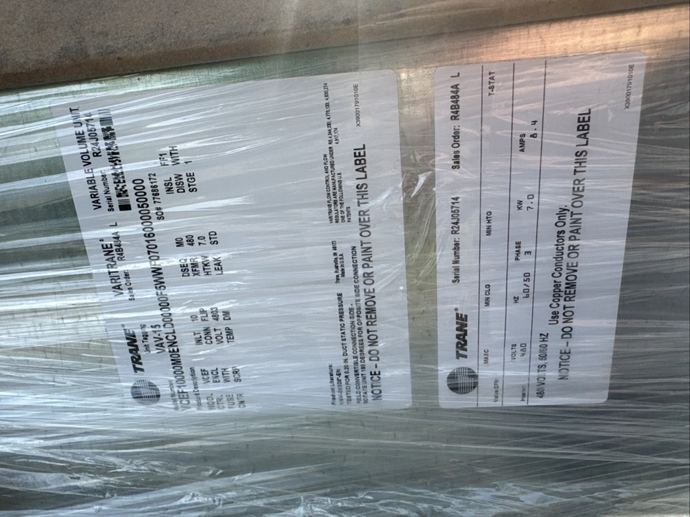 Trane Varitrane VCEF 10” Variable Volume Unit With Heat