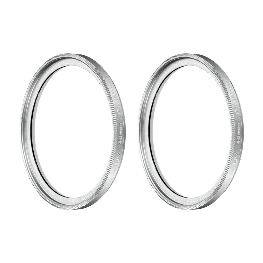 2Pcs 46mm Ultra Slim Lens Filter Multi Coating Camera Len Filter, Silver